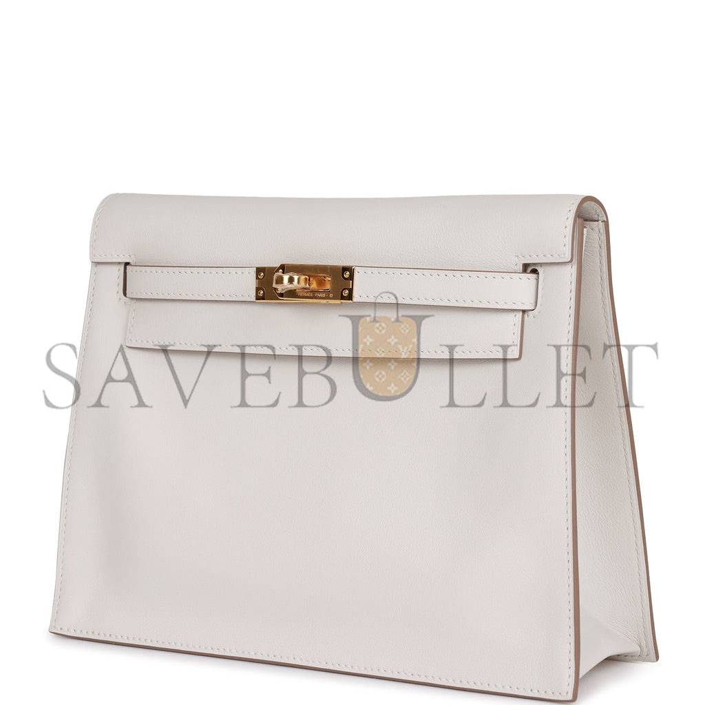 HERMES KELLY DANSE GRIS PERLE SWIFT GOLD HARDWARE (22*16*7cm) HERMES KELLY DANSE GRIS PERLE SWIFT GOLD HARDWARE (22*16*7cm)
