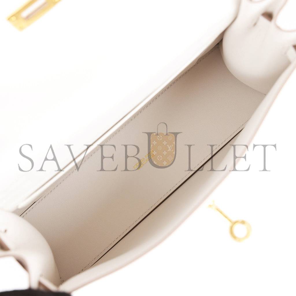 HERMES KELLY DANSE GRIS PERLE SWIFT GOLD HARDWARE (22*16*7cm) HERMES KELLY DANSE GRIS PERLE SWIFT GOLD HARDWARE (22*16*7cm)