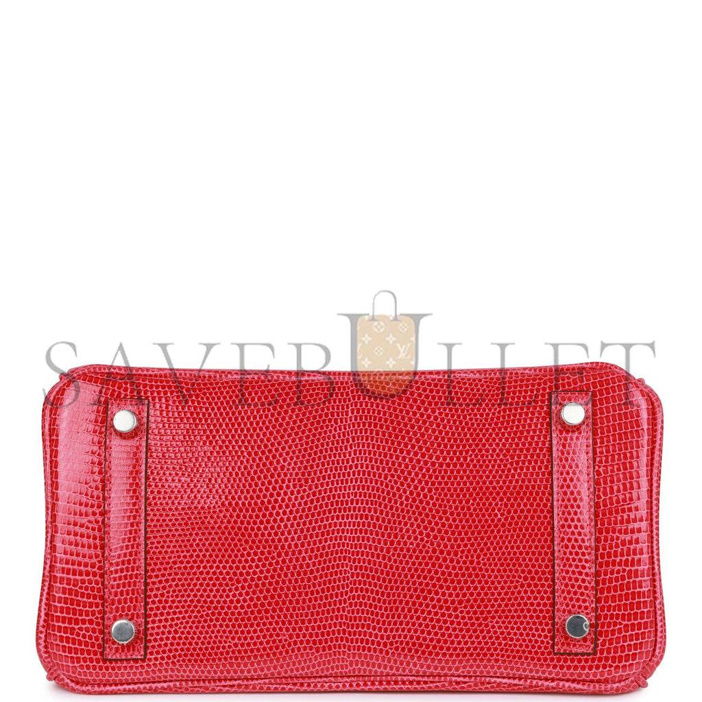 HERMES BIRKIN 25 ROSE EXTREME LIZARD PALLADIUM HARDWARE (25*19*12cm) HERMES BIRKIN 25 ROSE EXTREME LIZARD PALLADIUM HARDWARE (25*19*12cm)