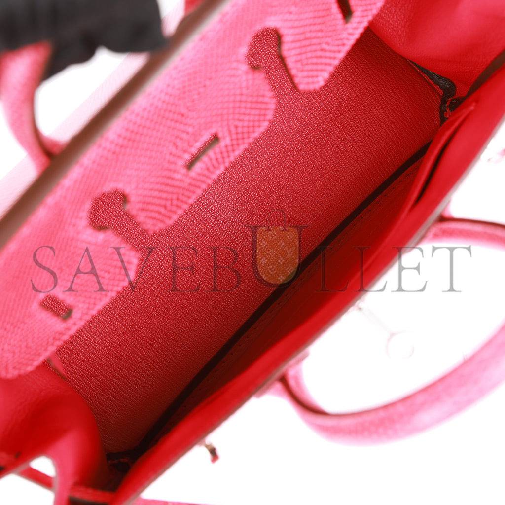 HERMES BIRKIN 25 ROSE EXTREME LIZARD PALLADIUM HARDWARE (25*19*12cm) HERMES BIRKIN 25 ROSE EXTREME LIZARD PALLADIUM HARDWARE (25*19*12cm)