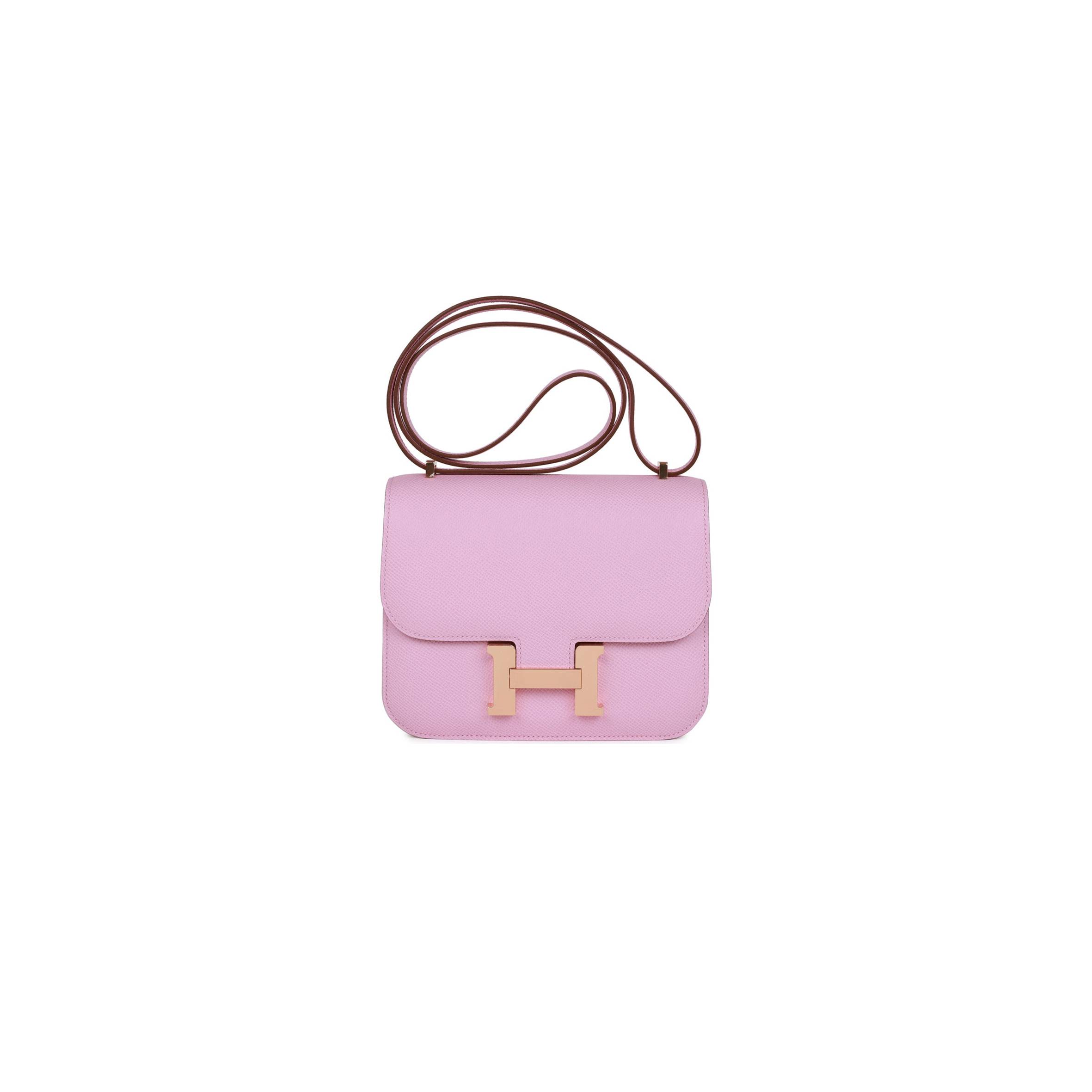 HERMES CONSTANCE 18 MAUVE SYLVESTRE EPSOM ROSE GOLD HARDWARE (18cm) HERMES CONSTANCE 18 MAUVE SYLVESTRE EPSOM ROSE GOLD HARDWARE (18cm)
