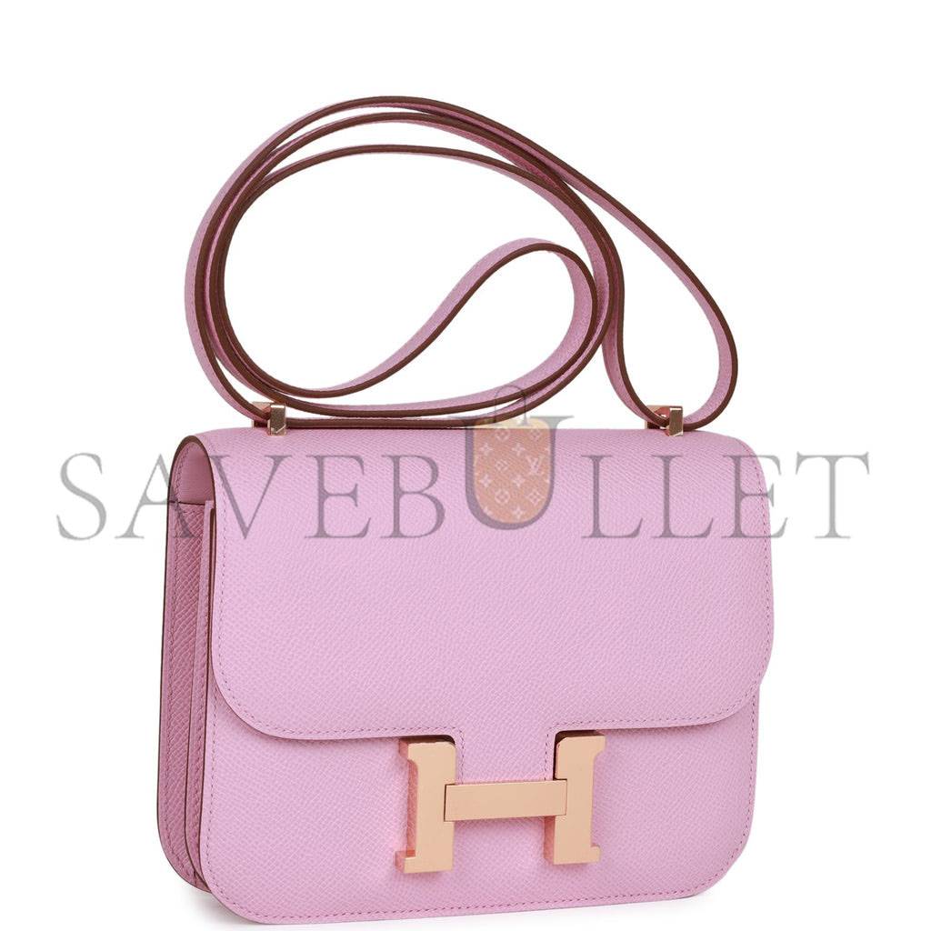HERMES CONSTANCE 18 MAUVE SYLVESTRE EPSOM ROSE GOLD HARDWARE (18cm) HERMES CONSTANCE 18 MAUVE SYLVESTRE EPSOM ROSE GOLD HARDWARE (18cm)