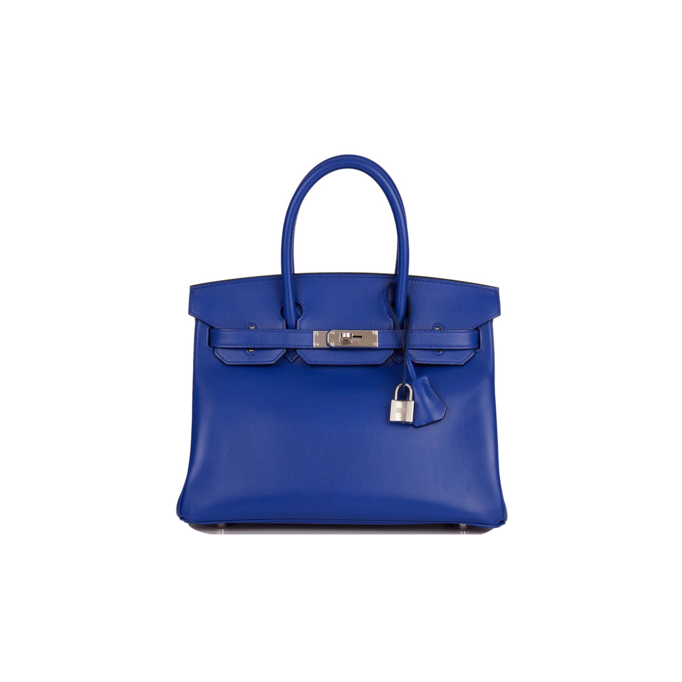 HERMES BIRKIN 30 BLEU ELECTRIC TADELAKT PALLADIUM HARDWARE (30cm) HERMES BIRKIN 30 BLEU ELECTRIC TADELAKT PALLADIUM HARDWARE (30cm)