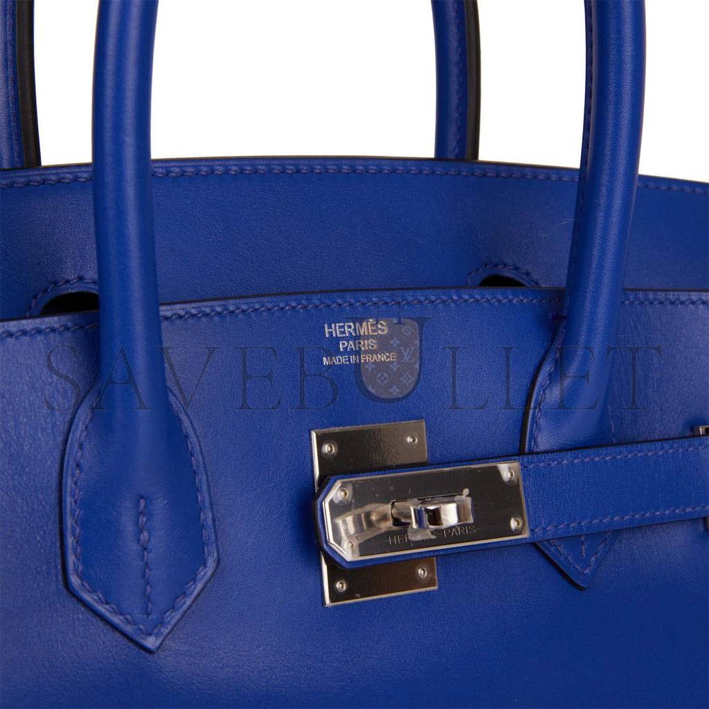 HERMES BIRKIN 30 BLEU ELECTRIC TADELAKT PALLADIUM HARDWARE (30cm) HERMES BIRKIN 30 BLEU ELECTRIC TADELAKT PALLADIUM HARDWARE (30cm)