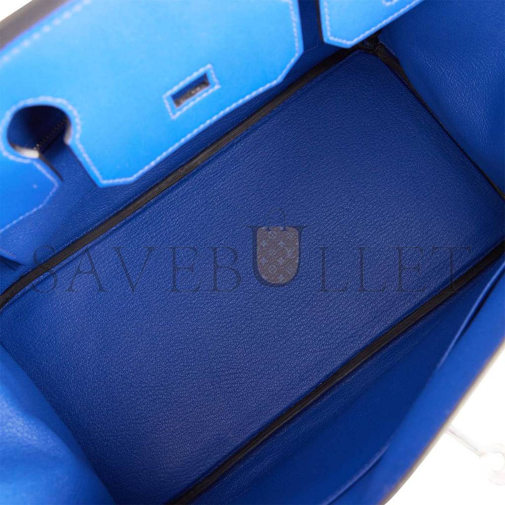 HERMES BIRKIN 30 BLEU ELECTRIC TADELAKT PALLADIUM HARDWARE (30cm) HERMES BIRKIN 30 BLEU ELECTRIC TADELAKT PALLADIUM HARDWARE (30cm)