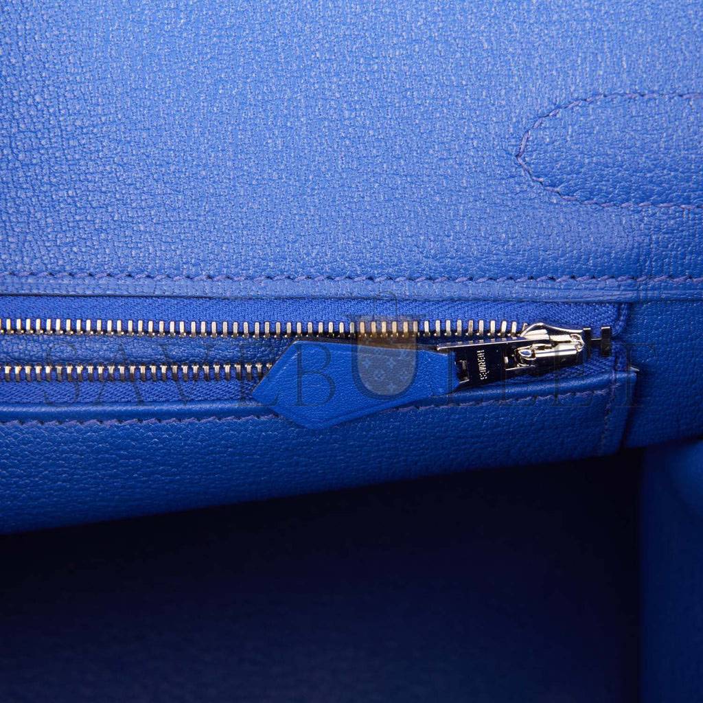 HERMES BIRKIN 30 BLEU ELECTRIC TADELAKT PALLADIUM HARDWARE (30cm) HERMES BIRKIN 30 BLEU ELECTRIC TADELAKT PALLADIUM HARDWARE (30cm)