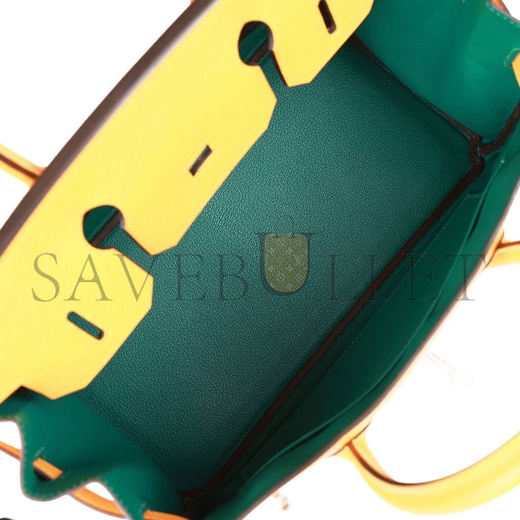 HERMES SPECIAL ORDER (HSS) BIRKIN 30 JAUNE D'OR AND MALACHITE EPSOM BRUSHED PALLADIUM HARDWARE( 30cm*22*16cm) HERMES SPECIAL ORDER (HSS) BIRKIN 30 JAUNE D'OR AND MALACHITE EPSOM BRUSHED PALLADIUM HARDWARE( 30cm*22*16cm)