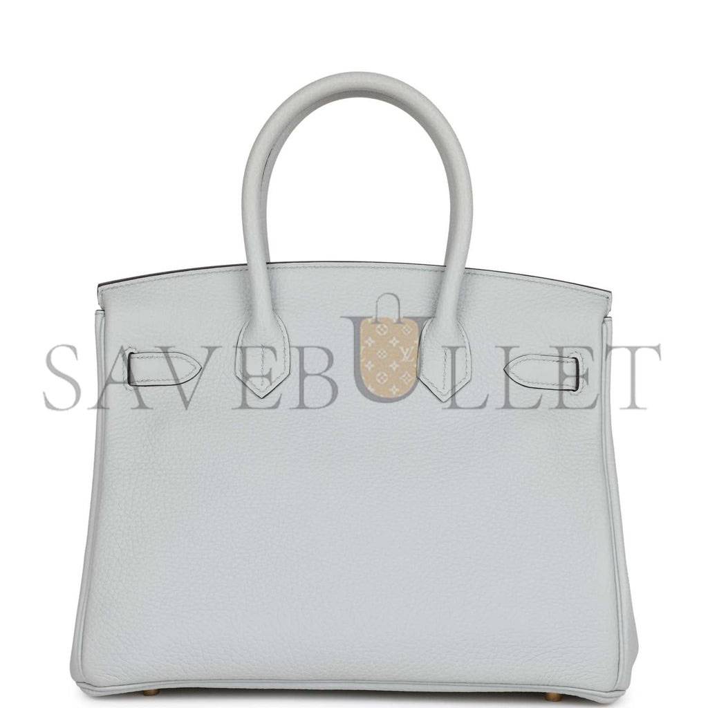 HERMES BIRKIN 30 BLEU PALE CLEMENCE GOLD HARDWARE (30cm) HERMES BIRKIN 30 BLEU PALE CLEMENCE GOLD HARDWARE (30cm)