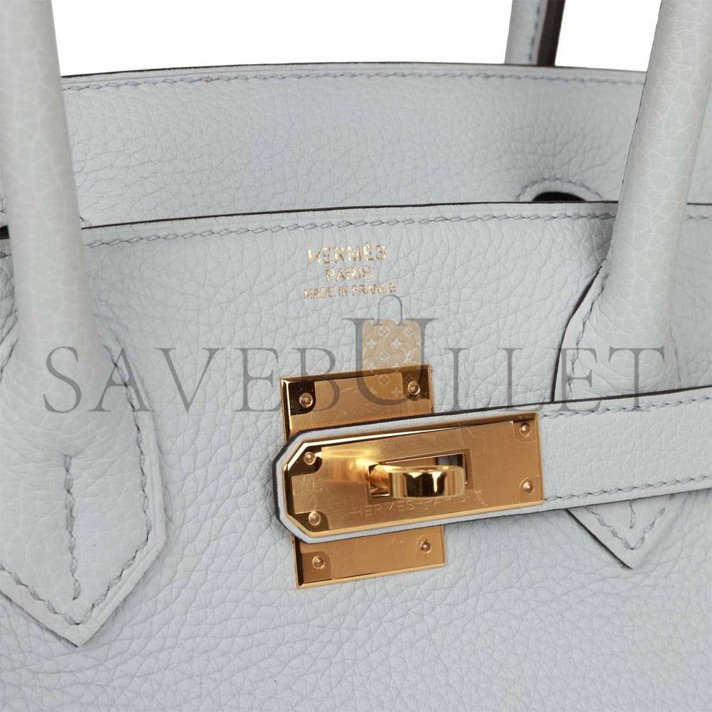 HERMES BIRKIN 30 BLEU PALE CLEMENCE GOLD HARDWARE (30cm) HERMES BIRKIN 30 BLEU PALE CLEMENCE GOLD HARDWARE (30cm)