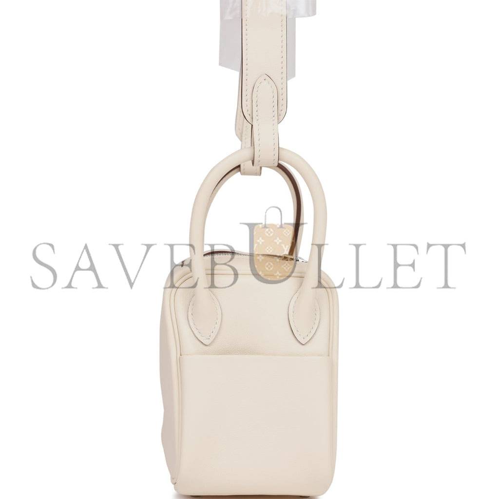 HERMES MINI LINDY NATA VERSO SWIFT PALLADIUM HARDWARE (19*12.5*9) HERMES MINI LINDY NATA VERSO SWIFT PALLADIUM HARDWARE (19*12.5*9)