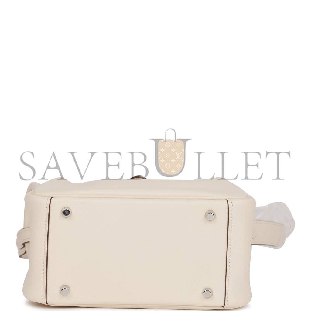 HERMES MINI LINDY NATA VERSO SWIFT PALLADIUM HARDWARE (19*12.5*9) HERMES MINI LINDY NATA VERSO SWIFT PALLADIUM HARDWARE (19*12.5*9)