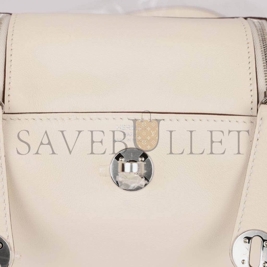 HERMES MINI LINDY NATA VERSO SWIFT PALLADIUM HARDWARE (19*12.5*9) HERMES MINI LINDY NATA VERSO SWIFT PALLADIUM HARDWARE (19*12.5*9)