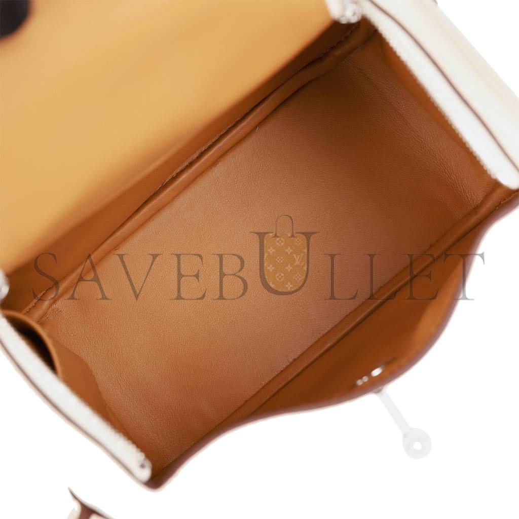 HERMES MINI LINDY NATA VERSO SWIFT PALLADIUM HARDWARE (19*12.5*9) HERMES MINI LINDY NATA VERSO SWIFT PALLADIUM HARDWARE (19*12.5*9)