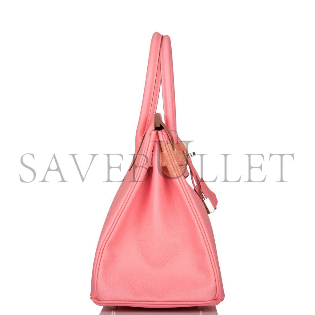 HERMES BIRKIN 30 ROSE CONFETTI EPSOM PALLADIUM HARDWARE (30cm) HERMES BIRKIN 30 ROSE CONFETTI EPSOM PALLADIUM HARDWARE (30cm)
