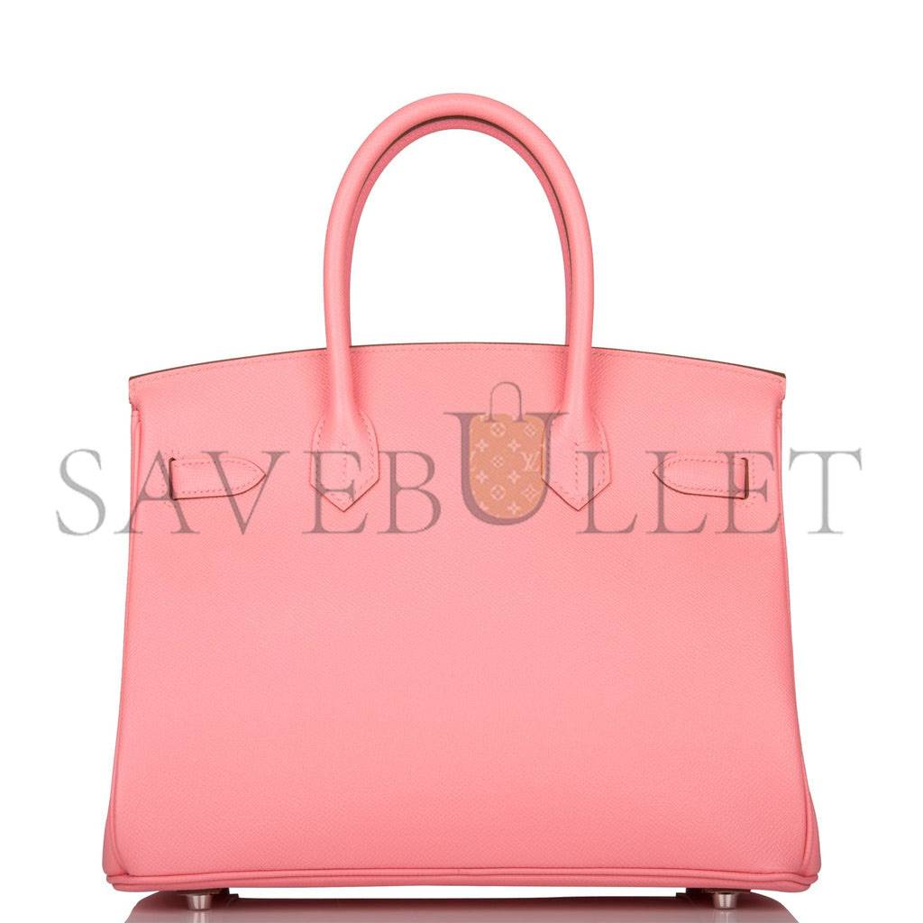 HERMES BIRKIN 30 ROSE CONFETTI EPSOM PALLADIUM HARDWARE (30cm) HERMES BIRKIN 30 ROSE CONFETTI EPSOM PALLADIUM HARDWARE (30cm)