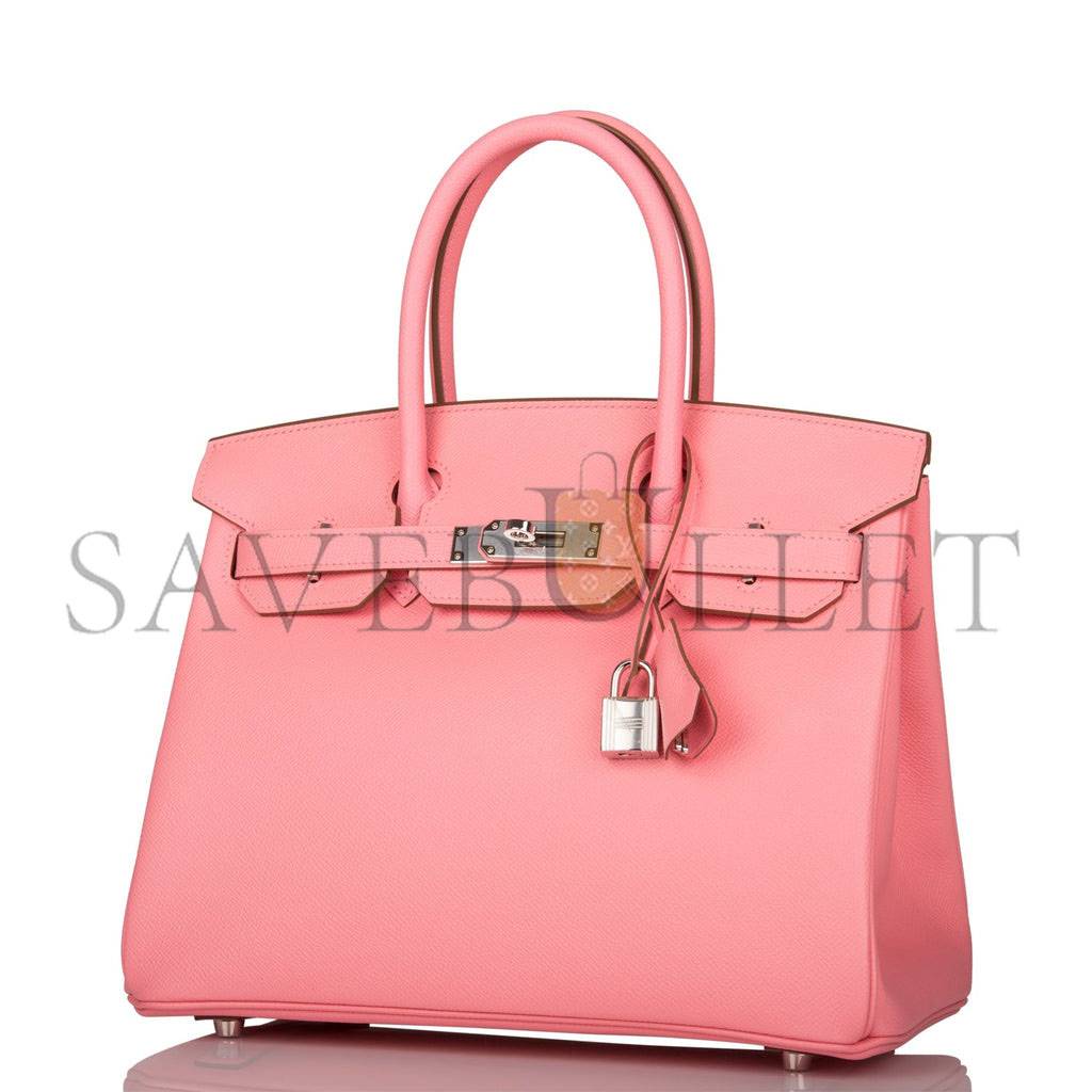 HERMES BIRKIN 30 ROSE CONFETTI EPSOM PALLADIUM HARDWARE (30cm) HERMES BIRKIN 30 ROSE CONFETTI EPSOM PALLADIUM HARDWARE (30cm)
