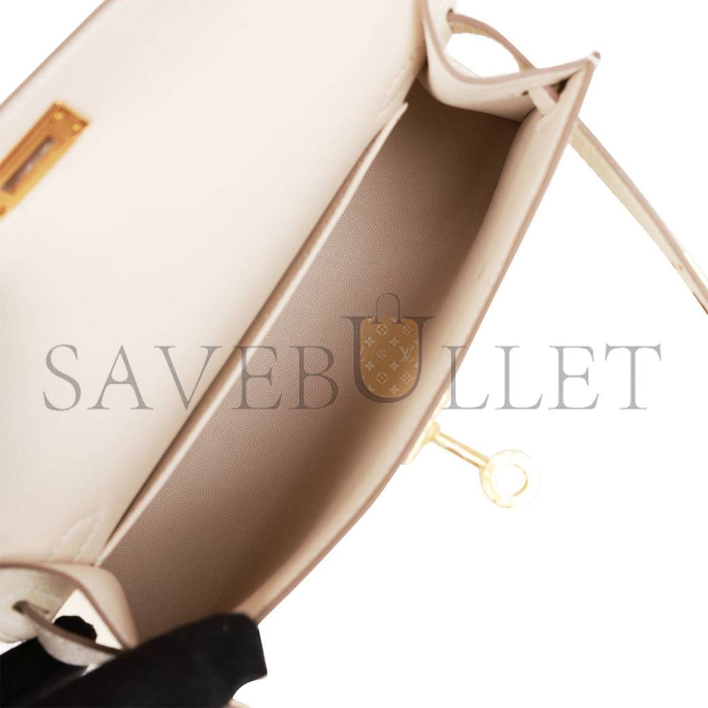 HERMES MINI KELLY SELLIER 20 CRAIE EPSOM GOLD HARDWARE (19*12*5.5cm) HERMES MINI KELLY SELLIER 20 CRAIE EPSOM GOLD HARDWARE (19*12*5.5cm)