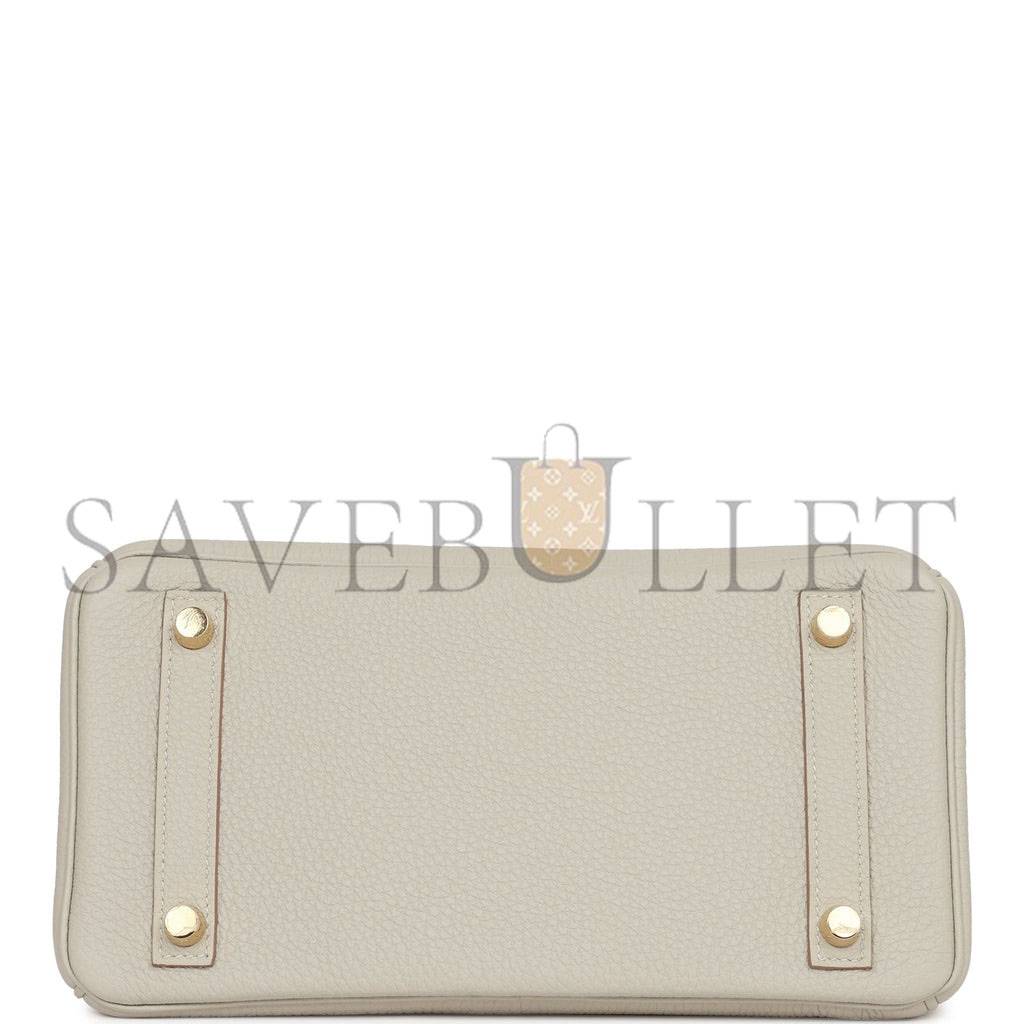 HERMES BIRKIN 25 GRIS PERLE TOGO GOLD HARDWARE HANDMADE (25*19*12cm) HERMES BIRKIN 25 GRIS PERLE TOGO GOLD HARDWARE HANDMADE (25*19*12cm)