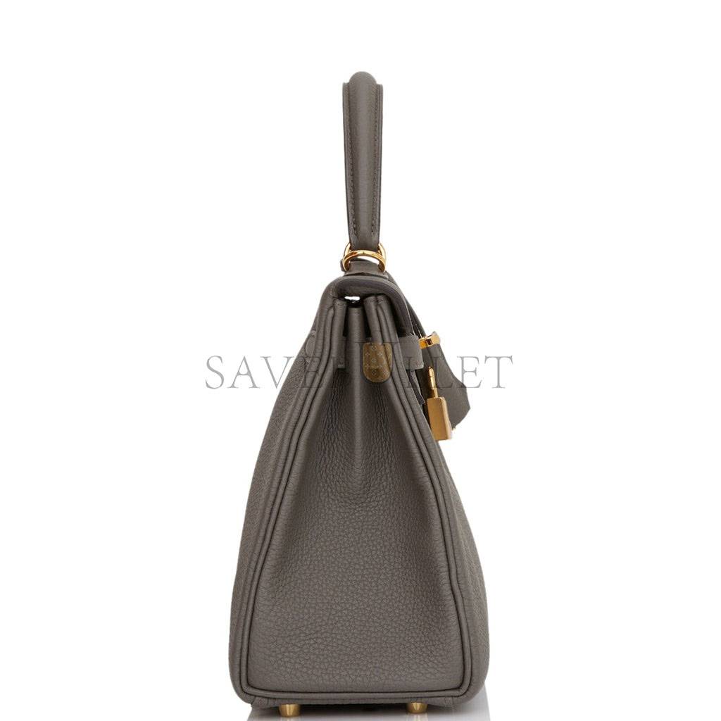 HERMES KELLY RETOURNE 25 ETAIN TOGO GOLD HARDWARE HANDMADE (25*17*7cm) HERMES KELLY RETOURNE 25 ETAIN TOGO GOLD HARDWARE HANDMADE (25*17*7cm)