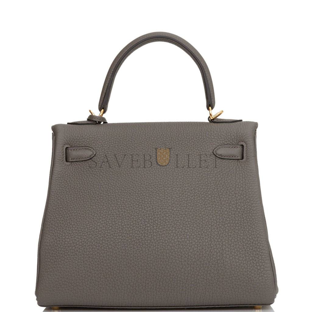 HERMES KELLY RETOURNE 25 ETAIN TOGO GOLD HARDWARE HANDMADE (25*17*7cm) HERMES KELLY RETOURNE 25 ETAIN TOGO GOLD HARDWARE HANDMADE (25*17*7cm)