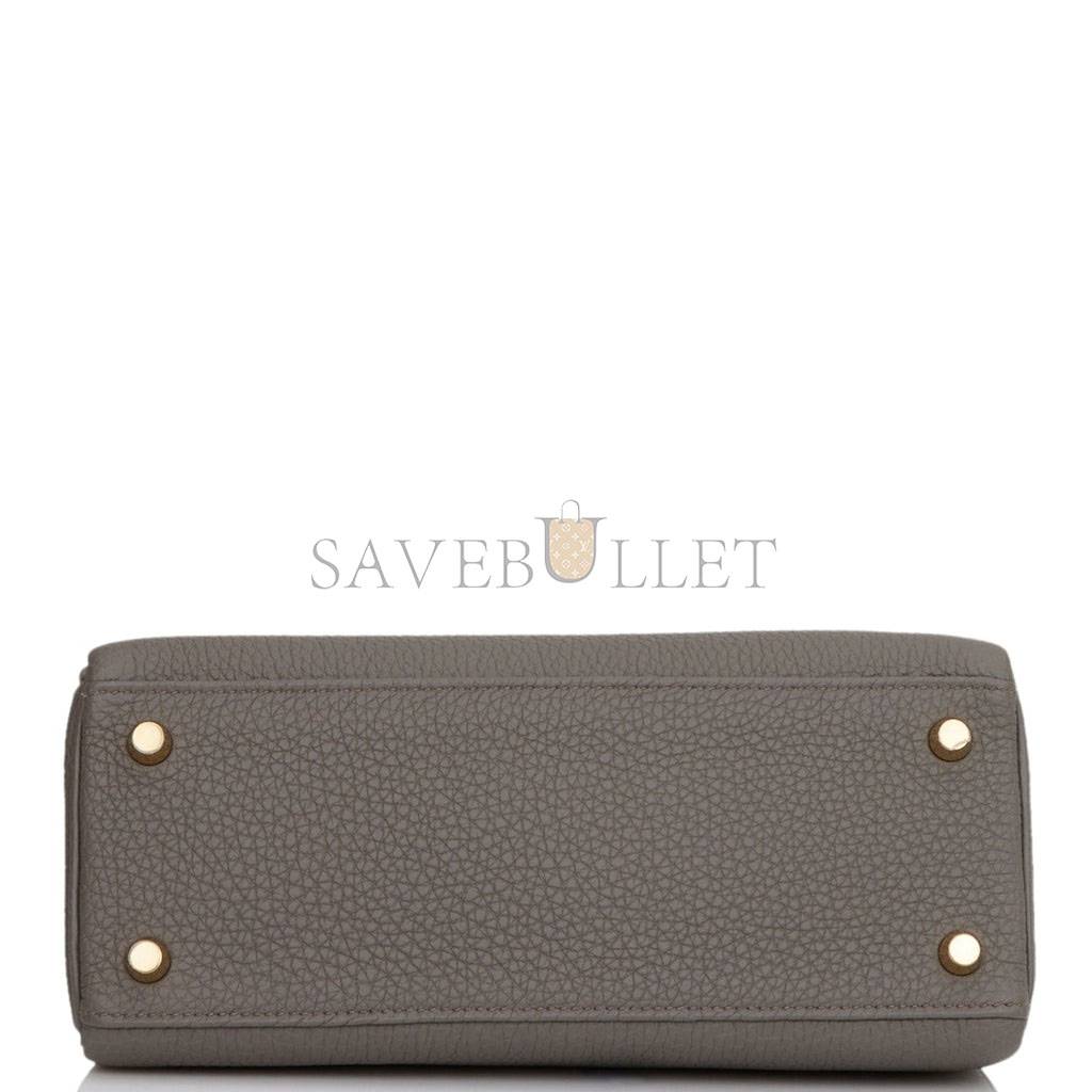 HERMES KELLY RETOURNE 25 ETAIN TOGO GOLD HARDWARE HANDMADE (25*17*7cm) HERMES KELLY RETOURNE 25 ETAIN TOGO GOLD HARDWARE HANDMADE (25*17*7cm)