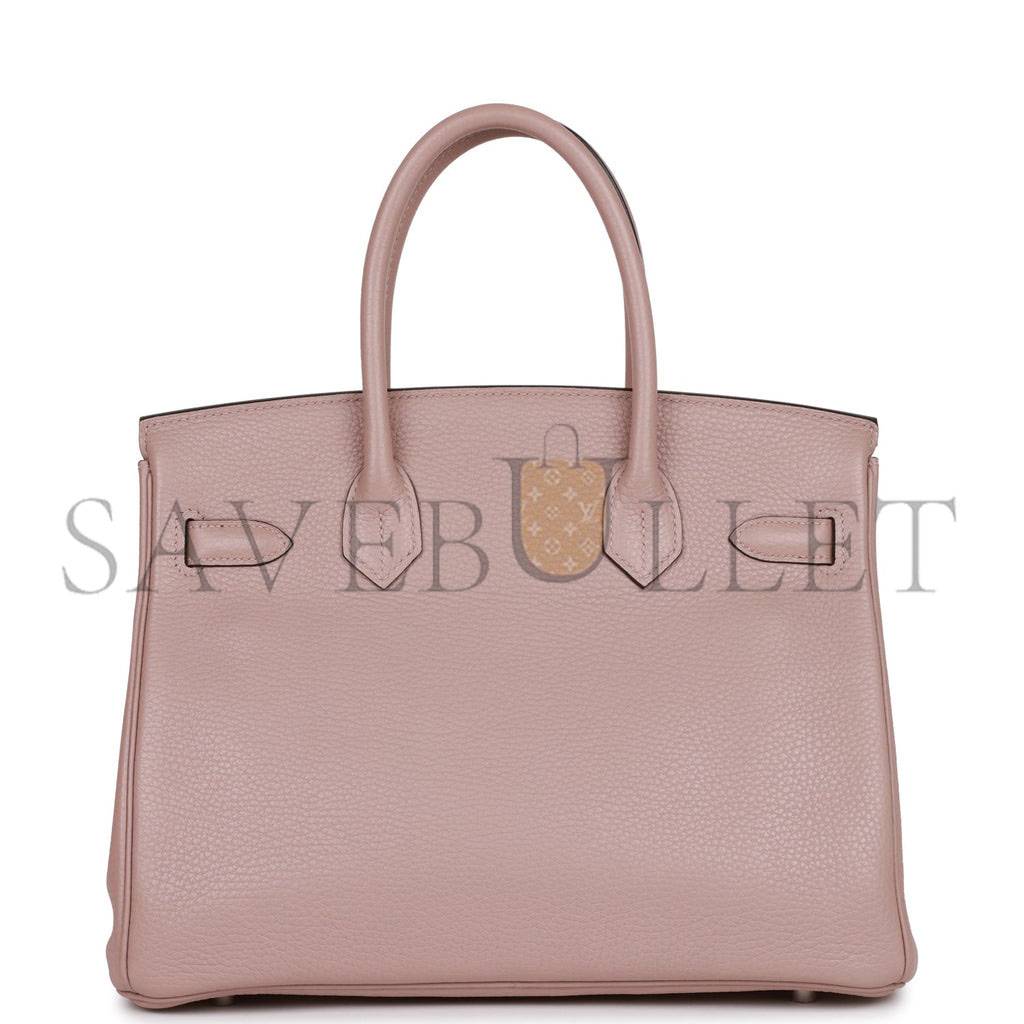 HERMES BIRKIN 30 GLYCINE CLEMENCE PALLADIUM HARDWARE (30cm) HERMES BIRKIN 30 GLYCINE CLEMENCE PALLADIUM HARDWARE (30cm)