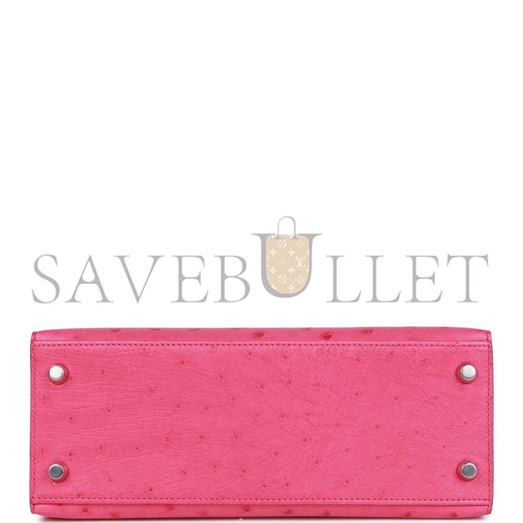 HERMES SPECIAL ORDER (HSS) KELLY SELLIER 25 ROSE TYRIEN VERSO OSTRICH PALLADIUM HARDWARE HANDMADE (25*17*7cm) HERMES SPECIAL ORDER (HSS) KELLY SELLIER 25 ROSE TYRIEN VERSO OSTRICH PALLADIUM HARDWARE HANDMADE (25*17*7cm)