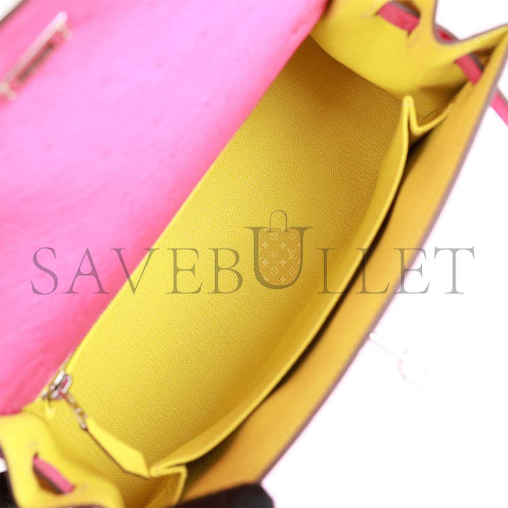 HERMES SPECIAL ORDER (HSS) KELLY SELLIER 25 ROSE TYRIEN VERSO OSTRICH PALLADIUM HARDWARE HANDMADE (25*17*7cm) HERMES SPECIAL ORDER (HSS) KELLY SELLIER 25 ROSE TYRIEN VERSO OSTRICH PALLADIUM HARDWARE HANDMADE (25*17*7cm)