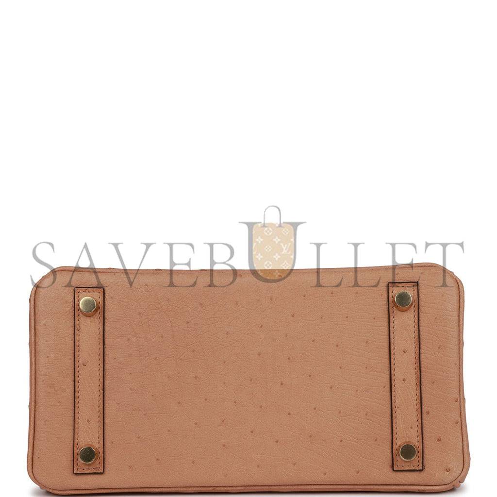 HERMES BIRKIN 25 CHAI OSTRICH GOLD HARDWARE (25cm) HERMES BIRKIN 25 CHAI OSTRICH GOLD HARDWARE (25cm)