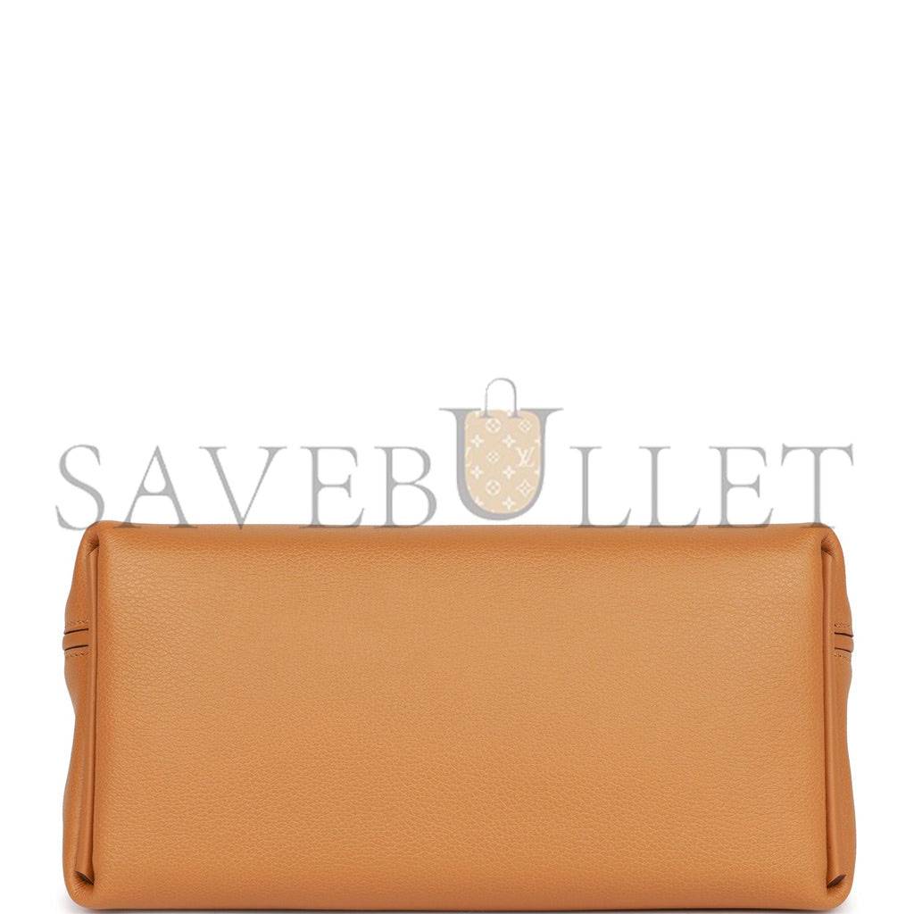 HERMES MINI 2424 BAG CARAMEL EVERCOLOR AND SESAME SWIFT VERSO GOLD HARDWARE (23*17*11cm) HERMES MINI 2424 BAG CARAMEL EVERCOLOR AND SESAME SWIFT VERSO GOLD HARDWARE (23*17*11cm)
