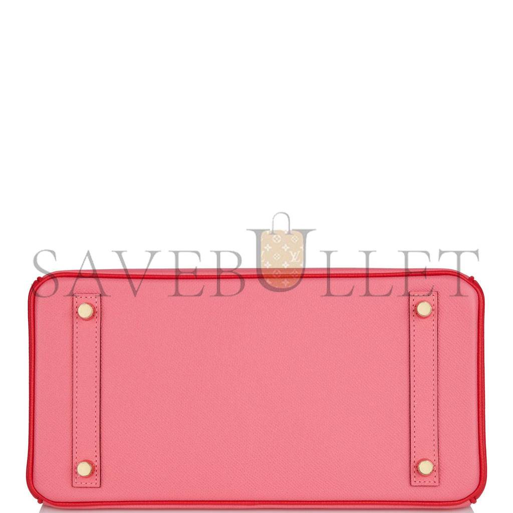 HERMES SPECIAL ORDER (HSS) BIRKIN 30 ROSE AZALEE AND ROUGE DE COEUR EPSOM PERMABRASS HARDWARE( 30cm*22*16cm) HERMES SPECIAL ORDER (HSS) BIRKIN 30 ROSE AZALEE AND ROUGE DE COEUR EPSOM PERMABRASS HARDWARE( 30cm*22*16cm)