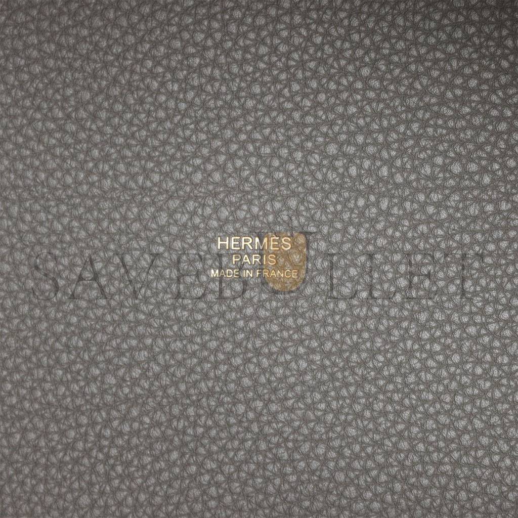 HERMES PICOTIN LOCK 18 GRIS MEYER CLEMENCE GOLD HARDWARE (18*13*18cm) HERMES PICOTIN LOCK 18 GRIS MEYER CLEMENCE GOLD HARDWARE (18*13*18cm)