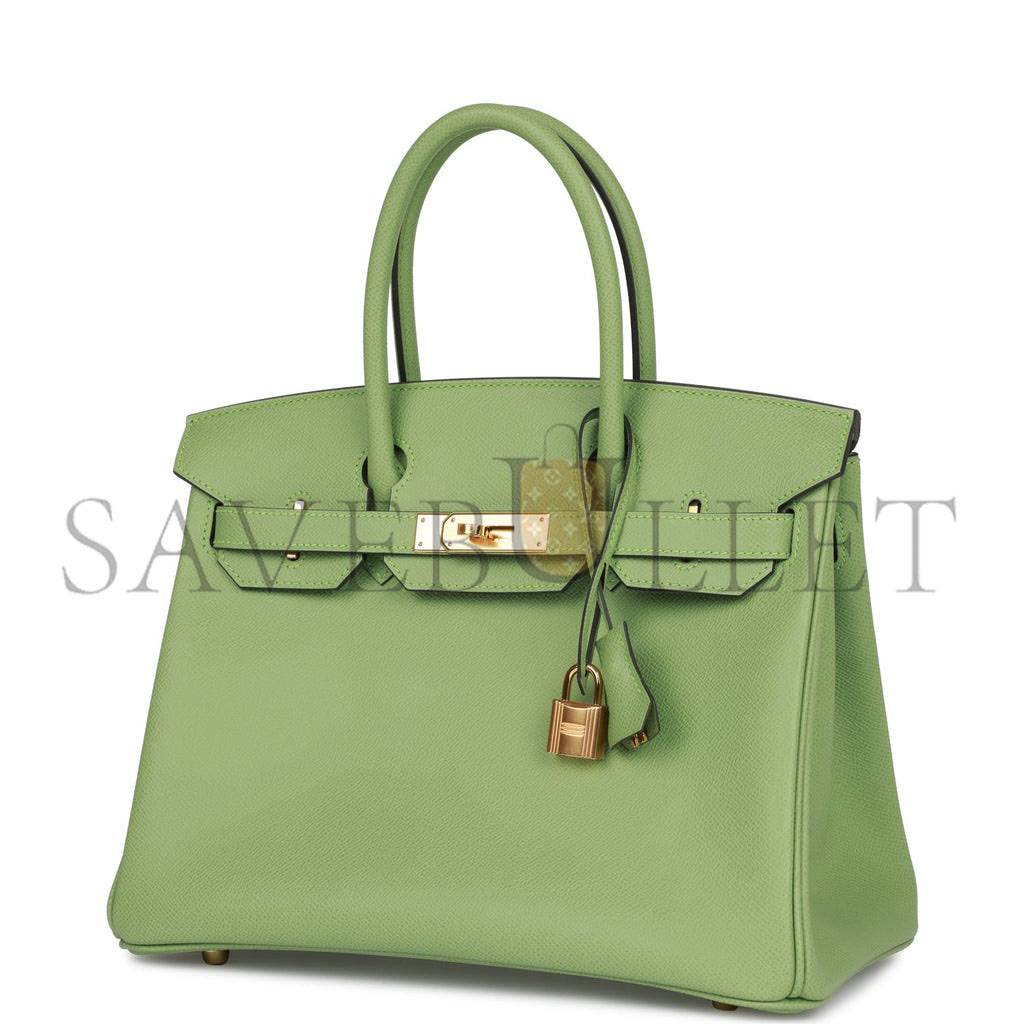 HERMES BIRKIN 30 VERT CRIQUET EPSOM GOLD HARDWARE (30cm) HERMES BIRKIN 30 VERT CRIQUET EPSOM GOLD HARDWARE (30cm)