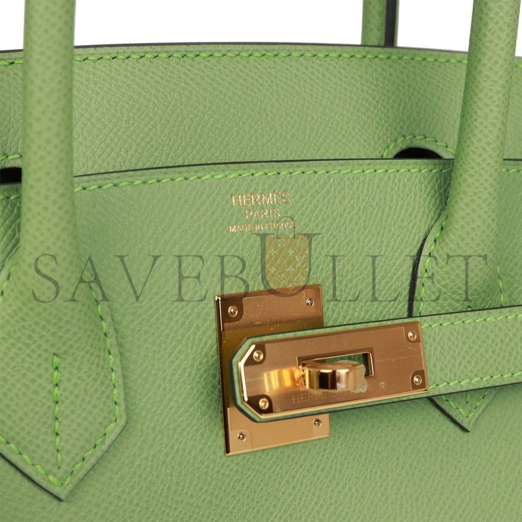 HERMES BIRKIN 30 VERT CRIQUET EPSOM GOLD HARDWARE (30cm) HERMES BIRKIN 30 VERT CRIQUET EPSOM GOLD HARDWARE (30cm)