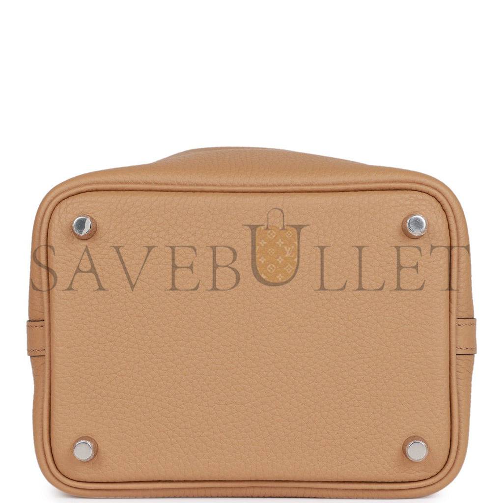 HERMES PICOTIN LOCK 18 CHAI CLEMENCE PALLADIUM HARDWARE (18*13*18cm) HERMES PICOTIN LOCK 18 CHAI CLEMENCE PALLADIUM HARDWARE (18*13*18cm)