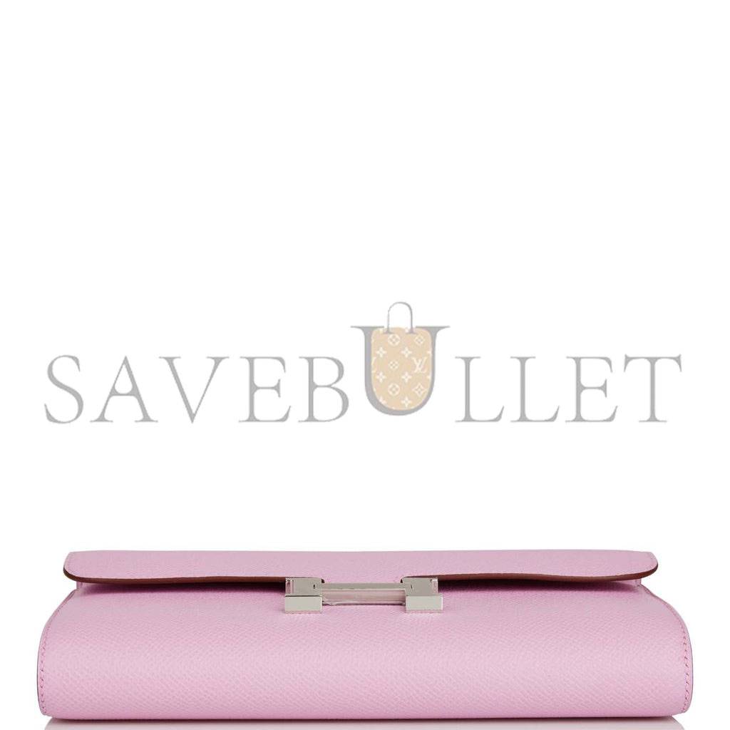 HERMES CONSTANCE WALLET TO GO MAUVE SYLVESTRE EPSOM PALLADIUM HARDWARE (22*11cm) HERMES CONSTANCE WALLET TO GO MAUVE SYLVESTRE EPSOM PALLADIUM HARDWARE (22*11cm)