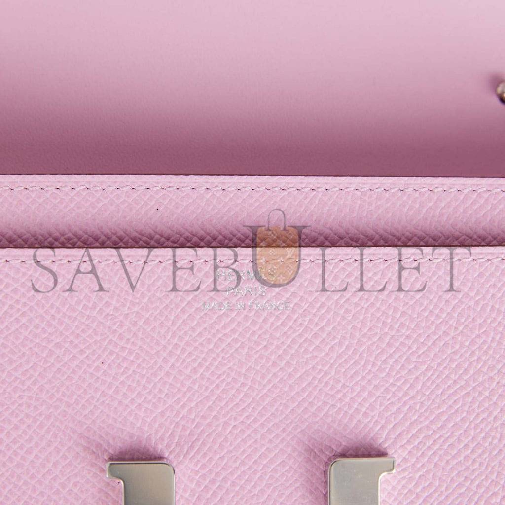 HERMES CONSTANCE WALLET TO GO MAUVE SYLVESTRE EPSOM PALLADIUM HARDWARE (22*11cm) HERMES CONSTANCE WALLET TO GO MAUVE SYLVESTRE EPSOM PALLADIUM HARDWARE (22*11cm)
