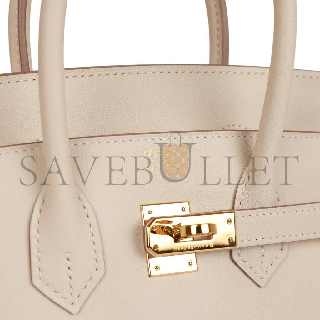 HERMES BIRKIN 25 CRAIE SWIFT GOLD HARDWARE HANDMADE (25cm) HERMES BIRKIN 25 CRAIE SWIFT GOLD HARDWARE HANDMADE (25cm)