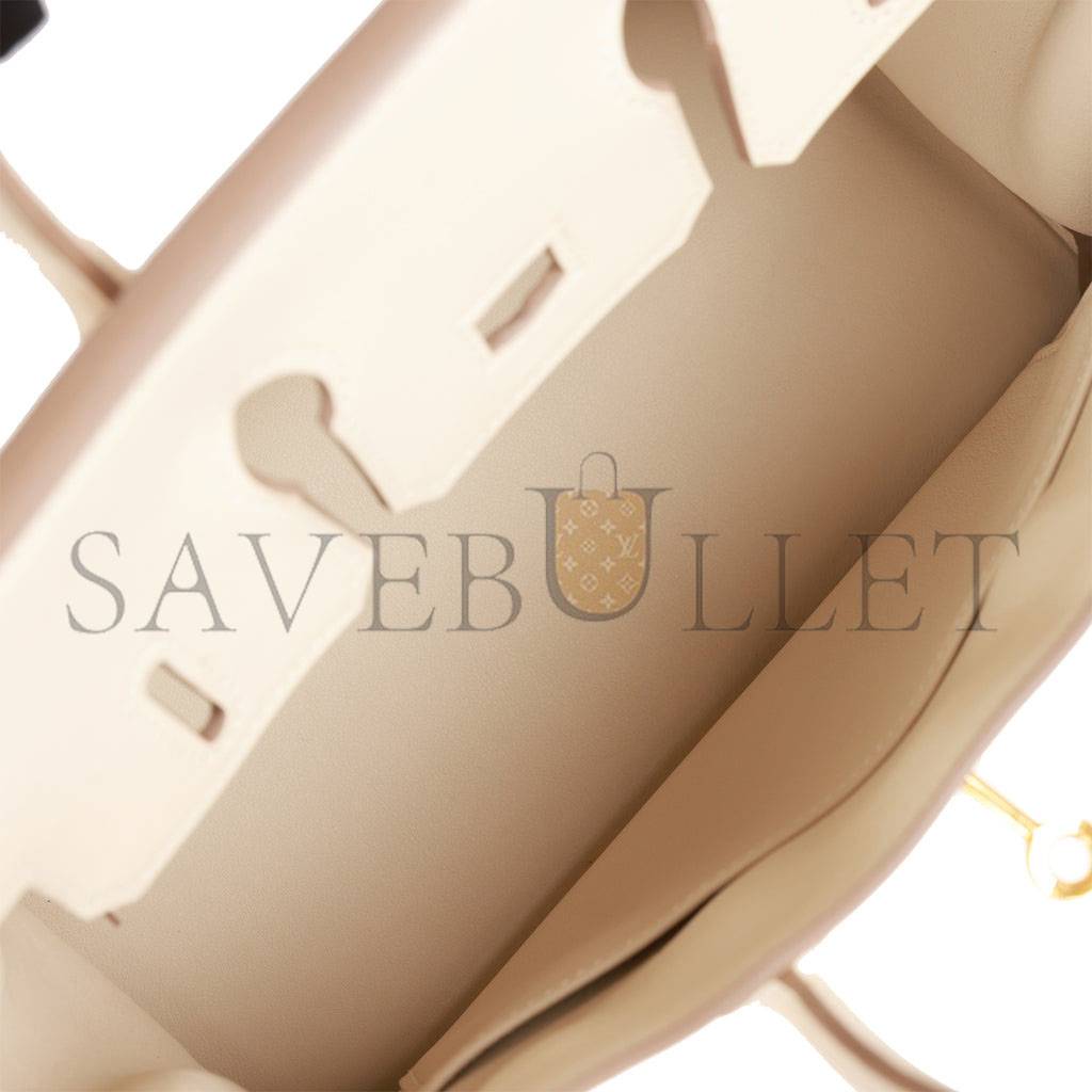 HERMES BIRKIN 25 CRAIE SWIFT GOLD HARDWARE HANDMADE (25cm) HERMES BIRKIN 25 CRAIE SWIFT GOLD HARDWARE HANDMADE (25cm)