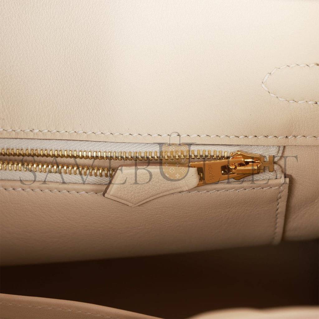 HERMES BIRKIN 25 CRAIE SWIFT GOLD HARDWARE HANDMADE (25cm) HERMES BIRKIN 25 CRAIE SWIFT GOLD HARDWARE HANDMADE (25cm)