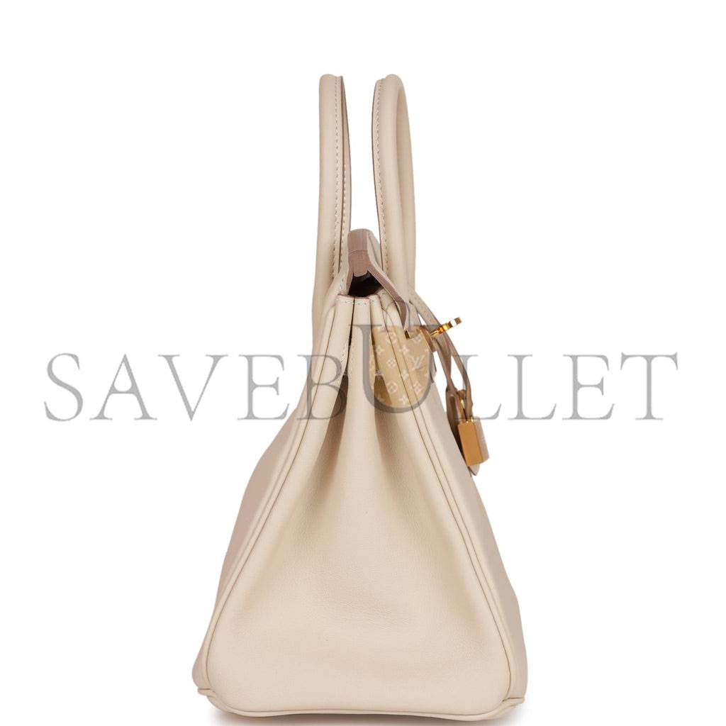 HERMES BIRKIN 25 CRAIE SWIFT GOLD HARDWARE HANDMADE (25cm) HERMES BIRKIN 25 CRAIE SWIFT GOLD HARDWARE HANDMADE (25cm)