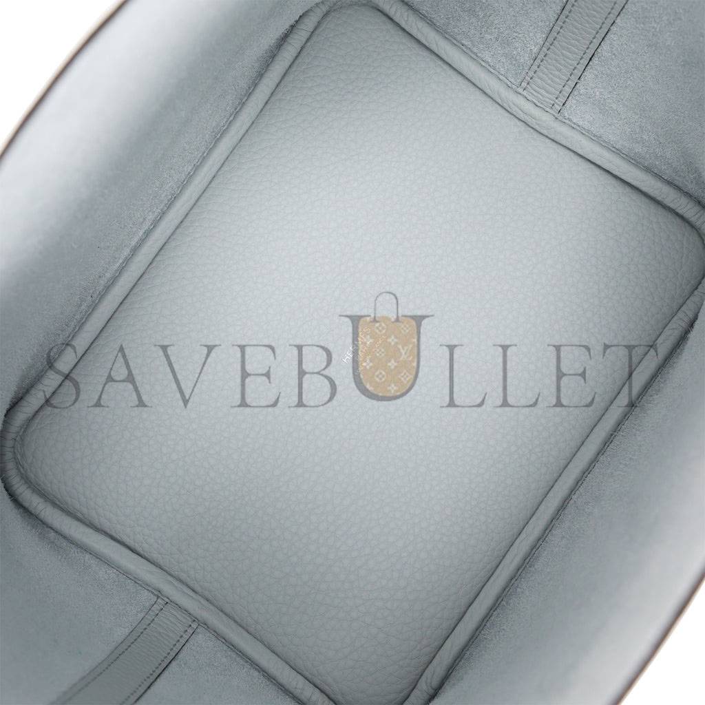 HERMES PICOTIN LOCK 22 BLEU PALE CLEMENCE PALLADIUM HARDWARE (22*21*18cm) HERMES PICOTIN LOCK 22 BLEU PALE CLEMENCE PALLADIUM HARDWARE (22*21*18cm)