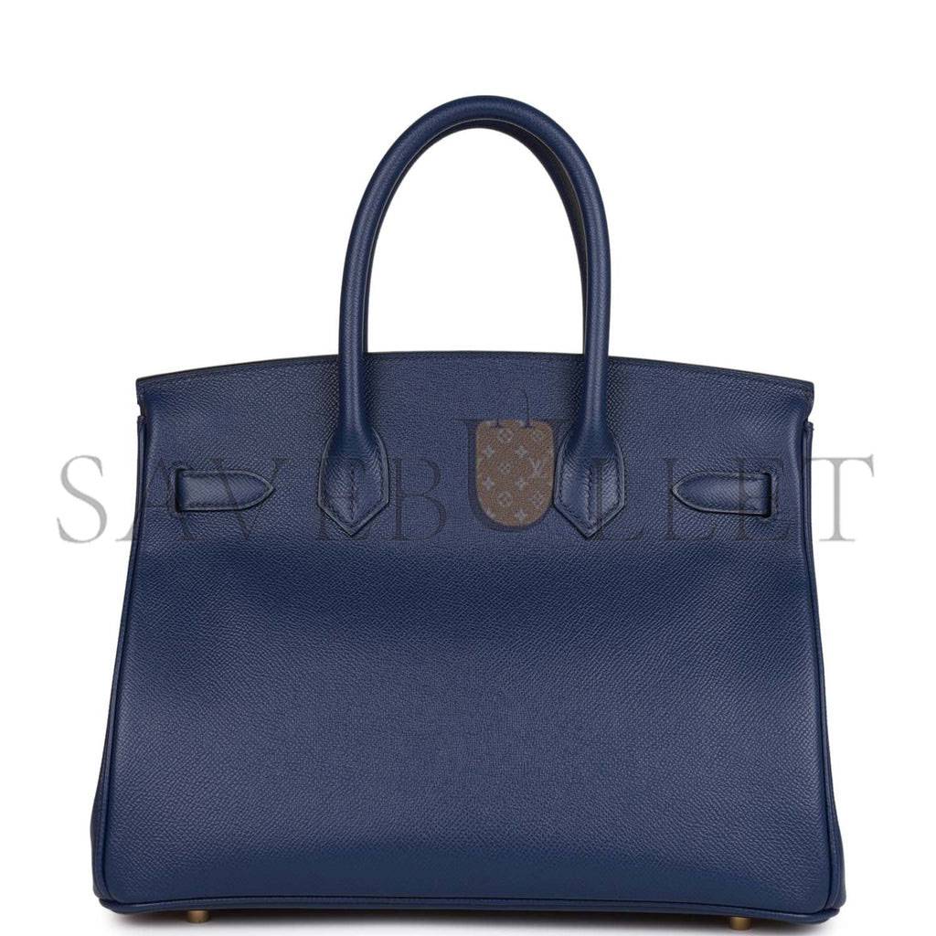 HERMES BIRKIN 30 BLEU SAPHIR EPSOM GOLD HARDWARE (30cm) HERMES BIRKIN 30 BLEU SAPHIR EPSOM GOLD HARDWARE (30cm)