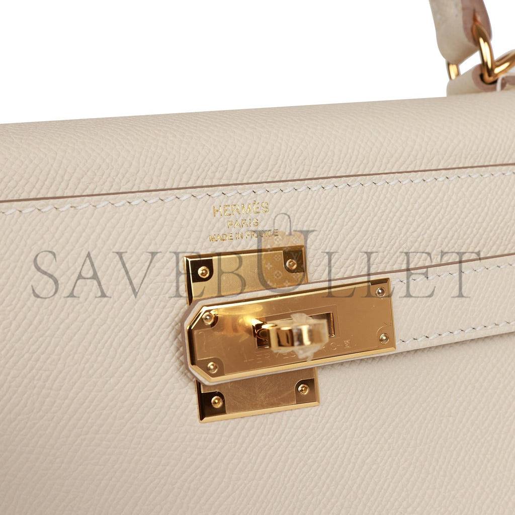 HERMES CRAIE EPSOM SELLIER KELLY 28CM GOLD HARDWARE (28*21*12cm) HERMES CRAIE EPSOM SELLIER KELLY 28CM GOLD HARDWARE (28*21*12cm)