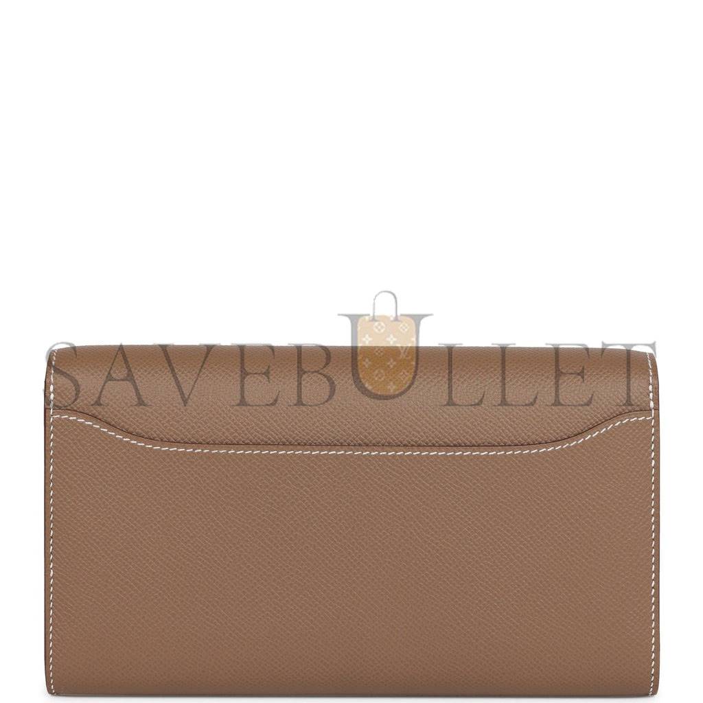 HERMES CONSTANCE WALLET TO GO ETOUPE EPSOM GOLD HARDWARE (22*11cm) HERMES CONSTANCE WALLET TO GO ETOUPE EPSOM GOLD HARDWARE (22*11cm)