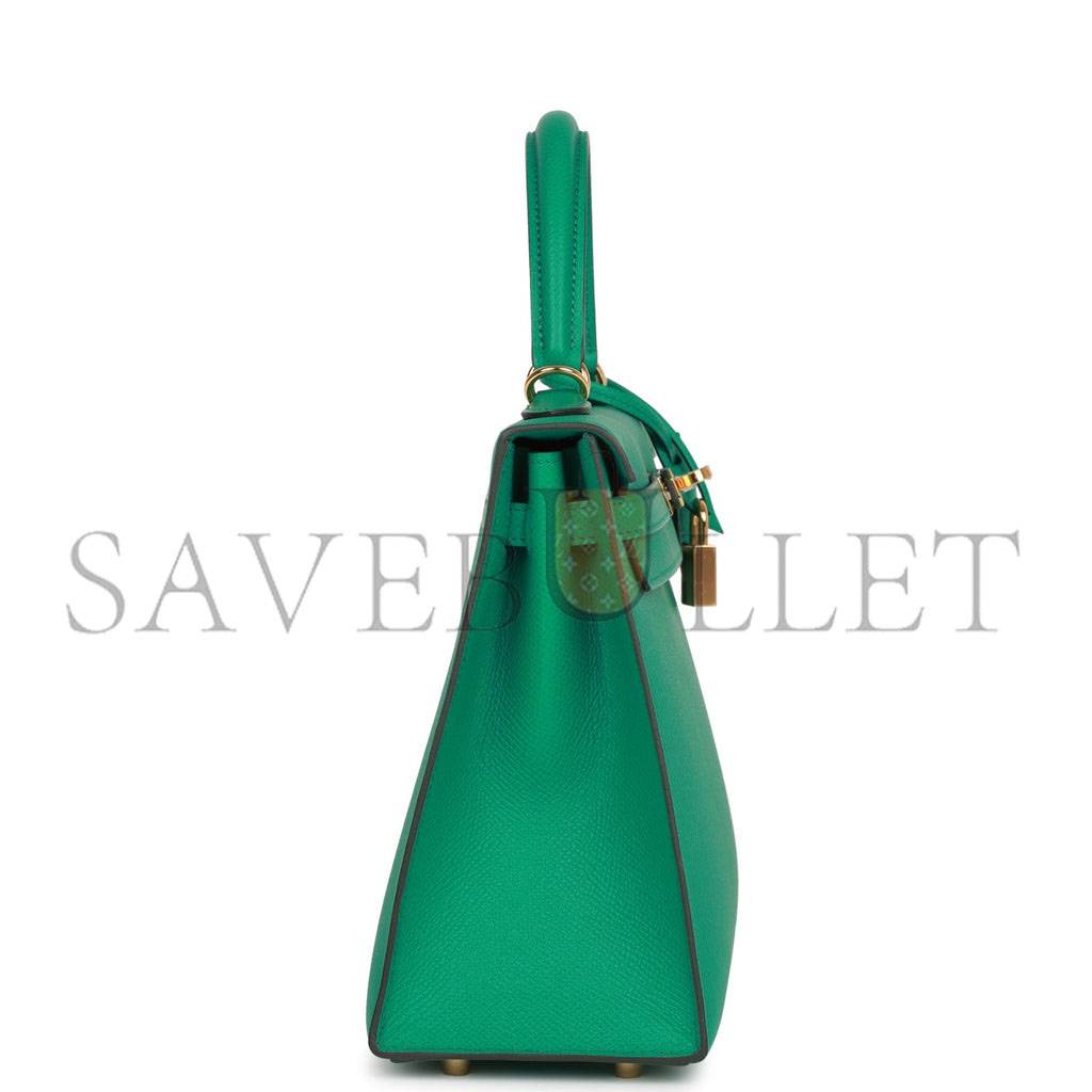 HERMES KELLY SELLIER 25 VERT JADE EPSOM GOLD HARDWARE HANDMADE (25*17*7cm) HERMES KELLY SELLIER 25 VERT JADE EPSOM GOLD HARDWARE HANDMADE (25*17*7cm)