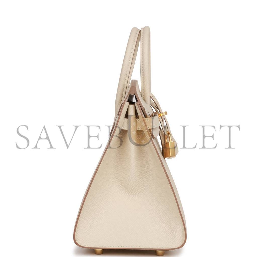 HERMES BIRKIN SELLIER 25 CRAIE EPSOM GOLD HARDWARE HANDMADE (25cm) HERMES BIRKIN SELLIER 25 CRAIE EPSOM GOLD HARDWARE HANDMADE (25cm)