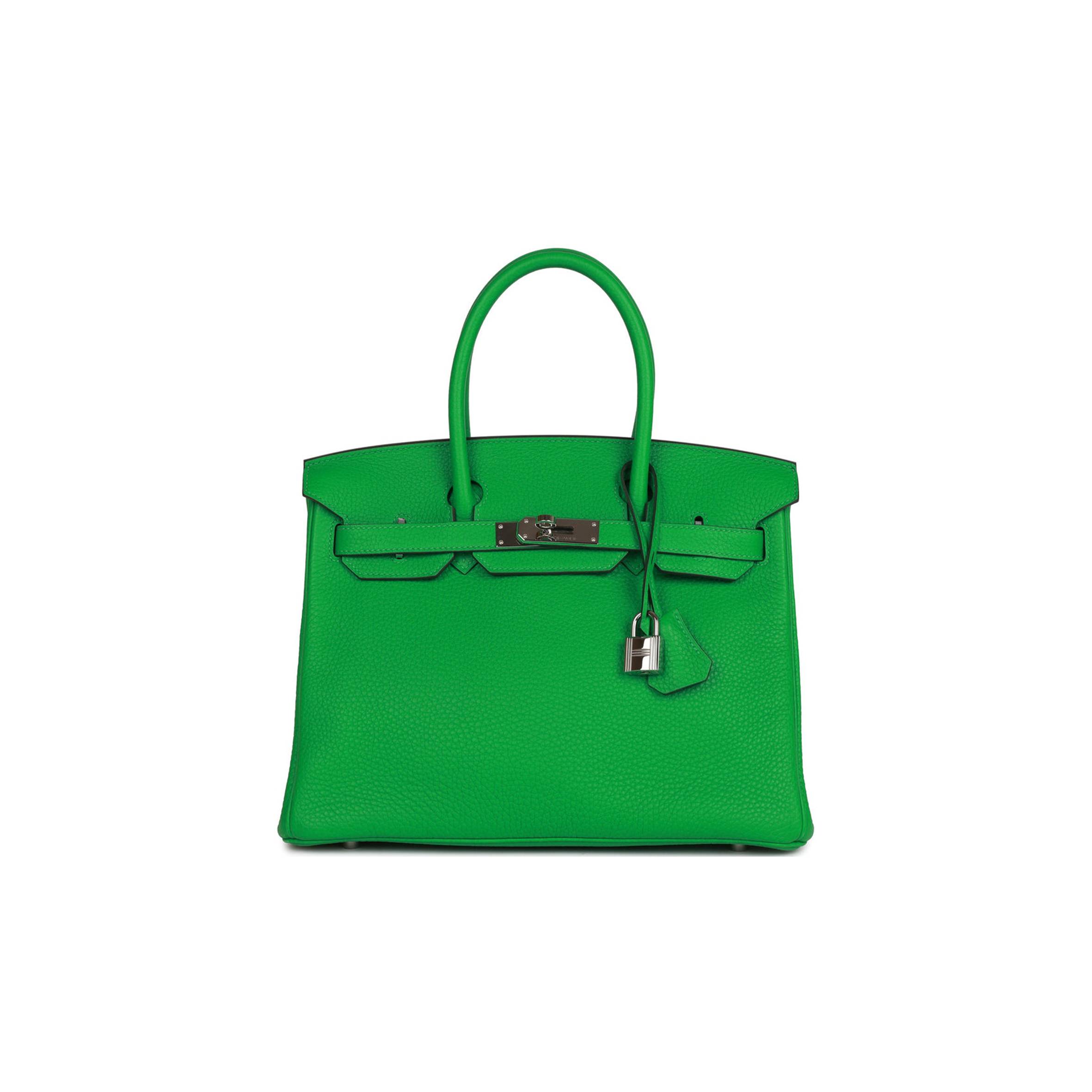 HERMES BIRKIN 30 BAMBOU CLEMENCE PALLADIUM HARDWARE (30cm) HERMES BIRKIN 30 BAMBOU CLEMENCE PALLADIUM HARDWARE (30cm)