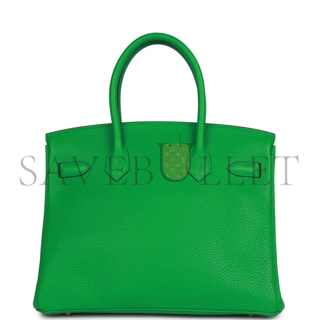 HERMES BIRKIN 30 BAMBOU CLEMENCE PALLADIUM HARDWARE (30cm) HERMES BIRKIN 30 BAMBOU CLEMENCE PALLADIUM HARDWARE (30cm)