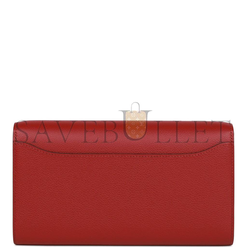 HERMES CONSTANCE WALLET TO GO ROUGE GRENAT EVERCOLOR GOLD HARDWARE (8*4.5*1.5cm) HERMES CONSTANCE WALLET TO GO ROUGE GRENAT EVERCOLOR GOLD HARDWARE (8*4.5*1.5cm)
